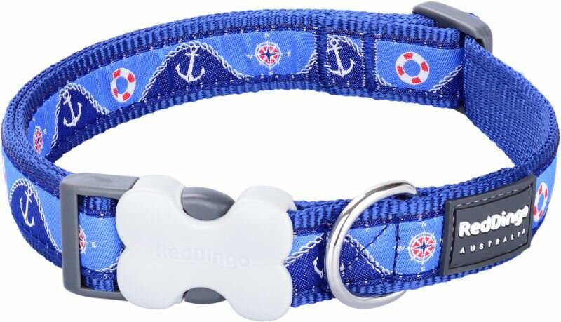 Red Dingo obojok pre psa Nautical Dark Blue Obvod krku: 20-32 cm