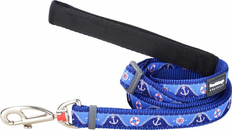 Red Dingo nylonové vodítko pre psa Nautical Dark Blue 1,8m