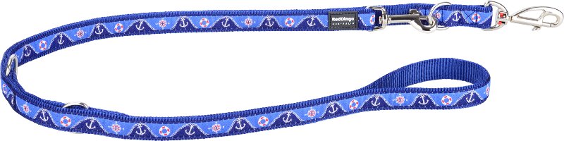 Red Dingo nylonové vodítko prepínací pre psa Nautical Dark Blue 2m