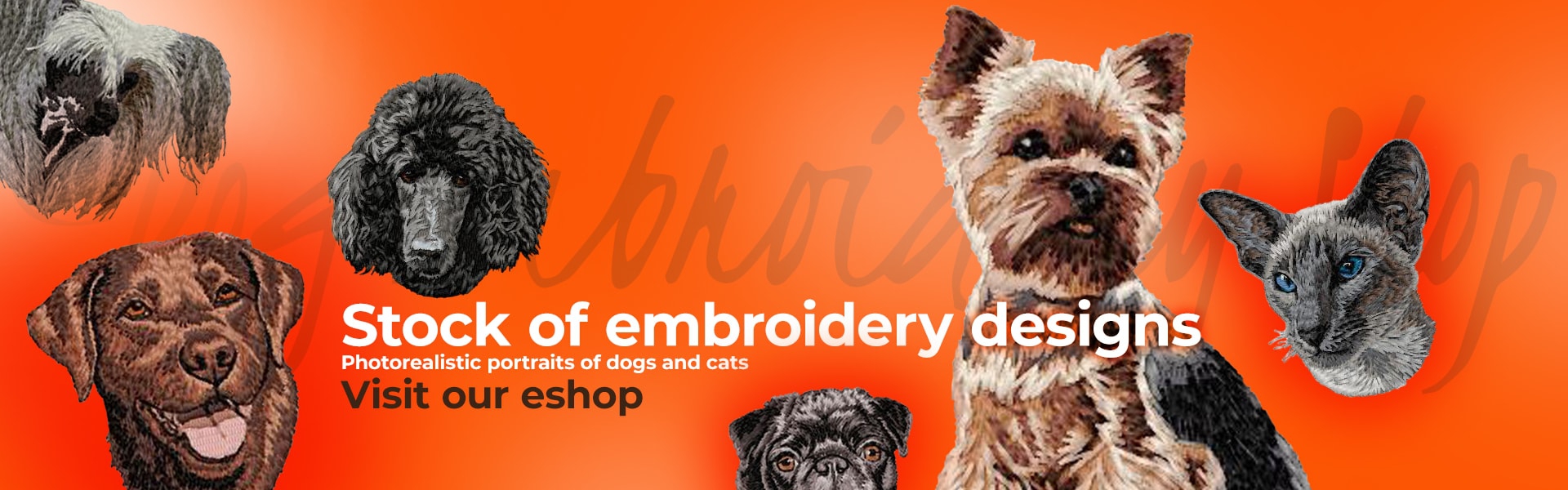 Stock of embroidery designs
