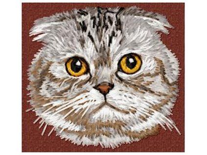scottish fold embroidery design
