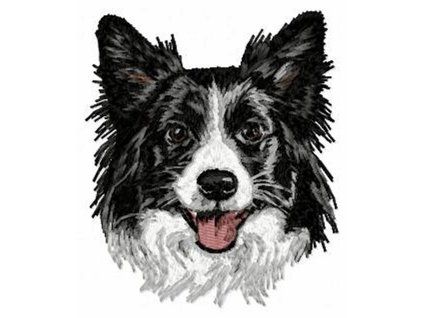 border collie embroidery design