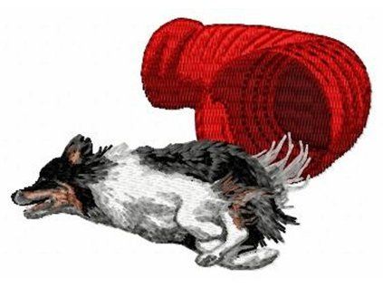 border collie agility embroidery design