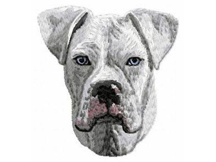 boxer white embroidery design