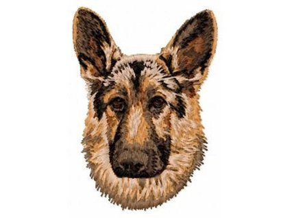 german shepherd embroidery design