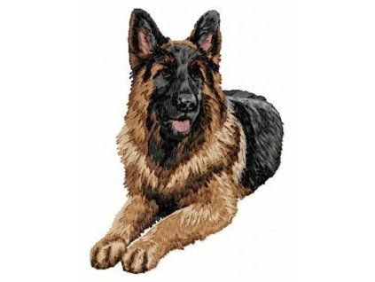 german shepherd body embroidery design