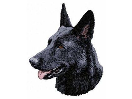 german shepherd black embroidery design