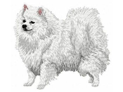 german spitz embroidery design