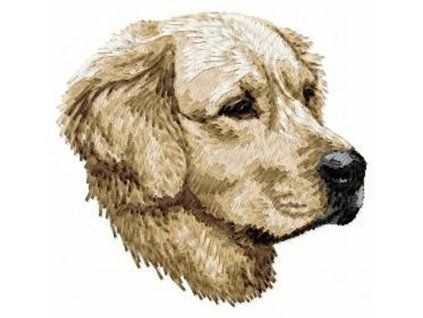 golden retriever embroidery design