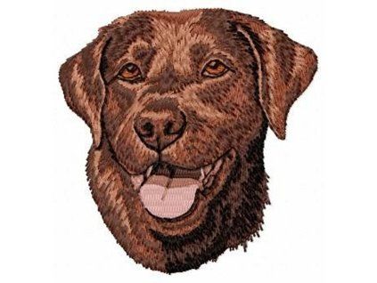 labrador retriever chocolate embroidery file