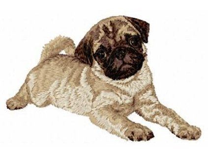 pug body embroidery design
