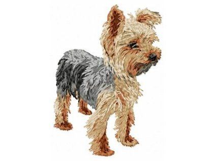 yorkshire terrier embroidery design