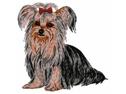 yorkshire terrier embroidery design