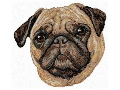pug embroidery design