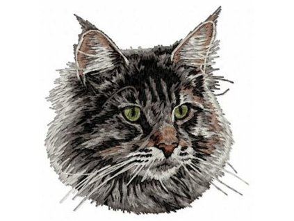 maine coon embroidery design