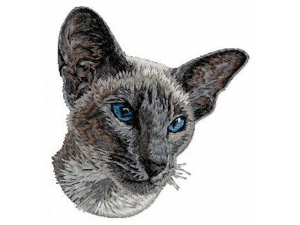 siamese cat embroidery design
