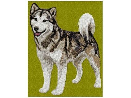alaskan malamute embrodiery design