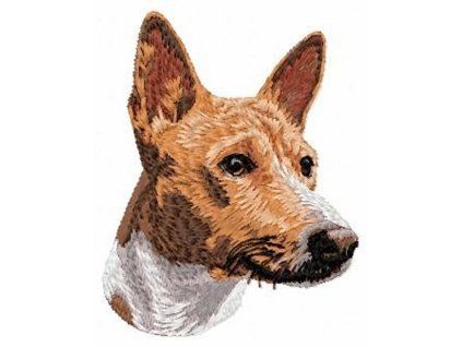 basenji embroidery design