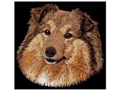 sheltie embroidery design