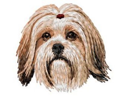 lhasa apso embroidery design