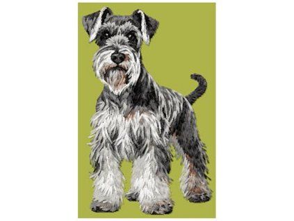 schnauzer embroidery design