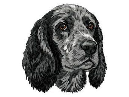 cocker spaniel embroidery design