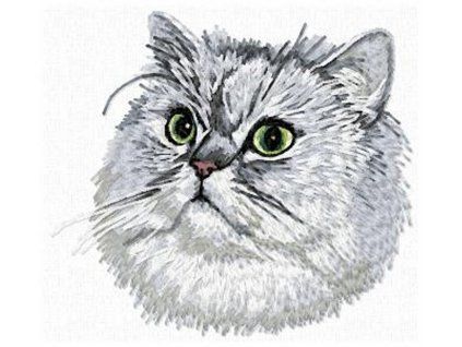 persian cat embroidery design