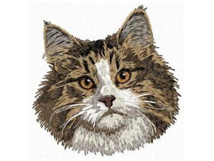 norwegian forest cat embroidery design