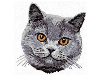 british shorthair cat embroidery design