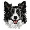 border collie embroidery design