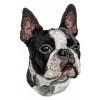 boston terrier embroidery design