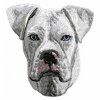 boxer white embroidery design