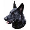 german shepherd black embroidery design