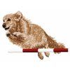 golden retriever agility embroidery design