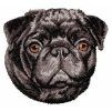 pug embroidery design