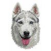 siberian husky embroidery design