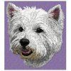 west highland white terrier embroidery file
