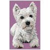 west highland white terrier embroidery design