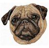 pug embroidery design