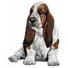 basset embroidery design