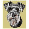 schnauzer head embroidery design