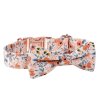 cotton floral rose gold buckle dog collar (3)