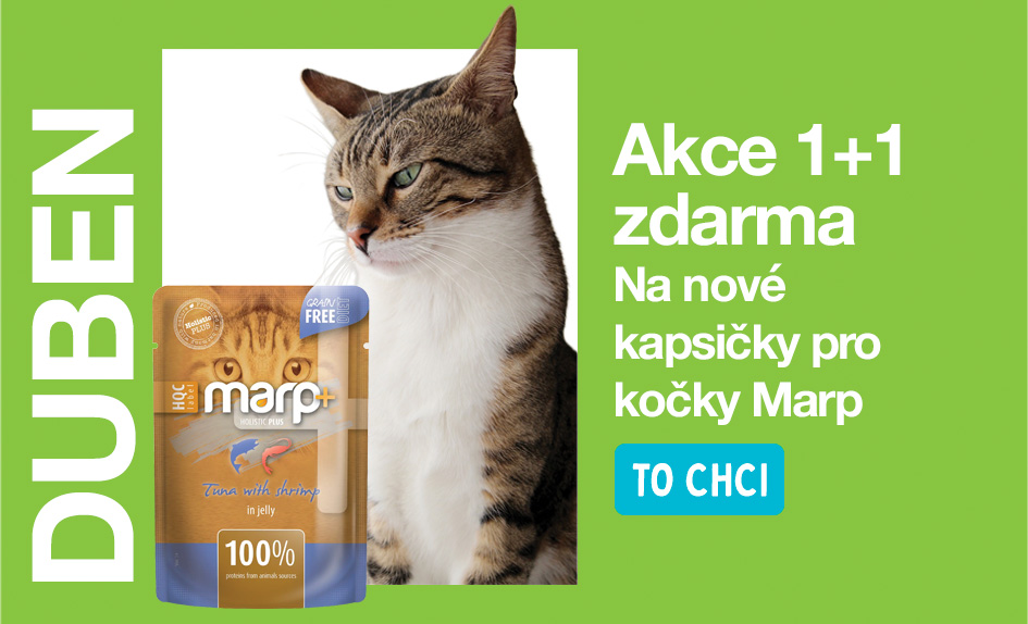 AKCE DUBEN: Ke každé kapsičce pro kočky Marp obdržíš stejnou druhou zdarma