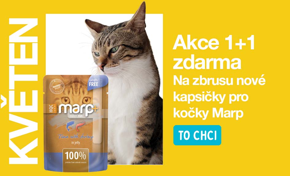 AKCE KVĚTEN: Ke každé kapsičce pro kočky Marp obdržíš stejnou druhou zdarma