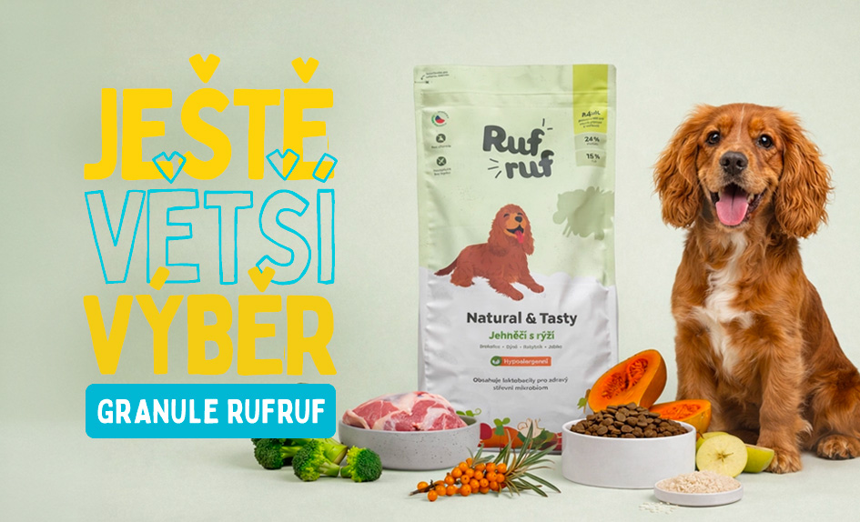 Ještě větší výběr. Nová řada krmiva Rufruf Natural