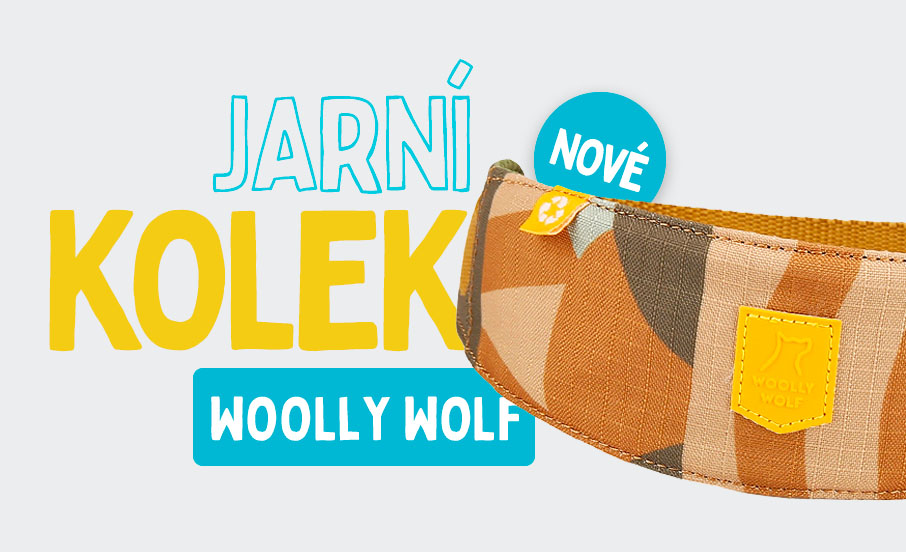 Nové obojky, postroje a vodítka Woolly Wolf