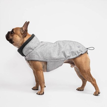 Cloud7 Kabát pro buldočky Brooklyn Flannel Grey