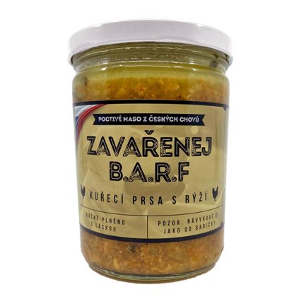 Zavařenej B.A.R.F. Kuřecí prsa s rýží 375 g