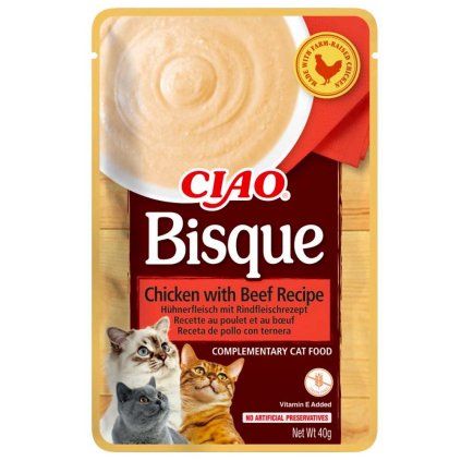 Churu Cat Bisque Krémové pyré pro kočky Kuře a hovězí 40 g