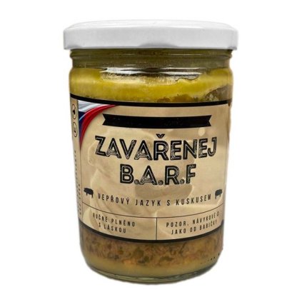 Zavařenej B.A.R.F. Vepřový jazyk s kuskusem 375 g